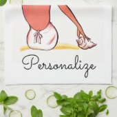 ヴィンテージビーチの女の子の海のエレガント夏 キッチンタオル (折り畳み)