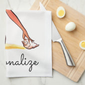 ヴィンテージビーチの女の子の海のエレガント夏 キッチンタオル (四つ折り)