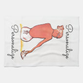 ヴィンテージビーチの女の子の海のエレガント夏 キッチンタオル (横)