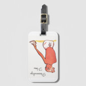 ヴィンテージビーチの女の子の海のエレガント夏 ラゲッジタグ (正面縦)