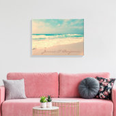 ヴィンテージビーチの新郎名 キャンバスプリント (インサイチュ (リビング))