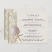 ヴィンテージビーチの旅程 パープル 招待状 (正面/裏面)