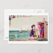 ヴィンテージビーチはがき再生 ポストカード (正面/裏面)