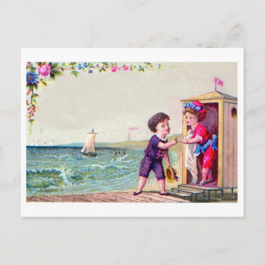 ヴィンテージビーチはがき再生 ポストカード (正面)