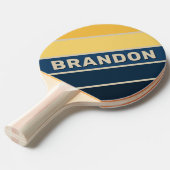 ヴィンテージビーチはっきりした砂ストライプの（名前） 卓球ラケット (正面アングル)