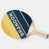 ヴィンテージビーチはっきりした砂ストライプの（名前） 卓球ラケット (横)
