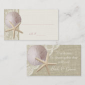 ヴィンテージビーチアイボリーシーティングカード プレイスカード (正面/裏面)