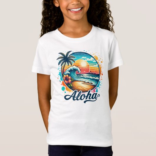 ヴィンテージビーチアロハ昇華–94953 Tシャツ (正面)
