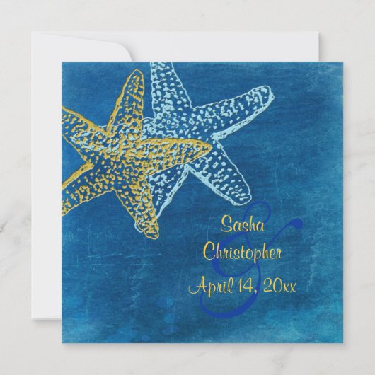 ヴィンテージビーチウェディング招待状 招待状 (正面)