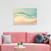 ヴィンテージビーチウェーブインパステルカラー キャンバスプリント (インサイチュ (リビング))