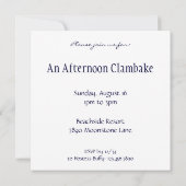 ヴィンテージビーチエッチング編集可能招待状 招待状 (裏面)