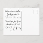 ヴィンテージビーチガールシーシェルサマーエレガントレトロ 案内ポストカード (裏面)