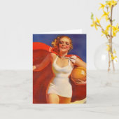 ヴィンテージビーチケープウ空白のィークエンドノート カード (黄色い花)