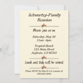 ヴィンテージビーチサンセットバケーションサーフオレンジブラウン 招待状 (裏面)