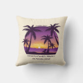 ヴィンテージビーチサンセットバケーションラウンガーピープルプル クッション (裏面)