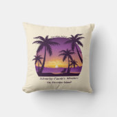 ヴィンテージビーチサンセットバケーションラウンガーピープルプル クッション (正面)