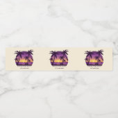 ヴィンテージビーチサンセットバケーションラウンガーピープルプル ペットボトルラベル (シングルラベル)