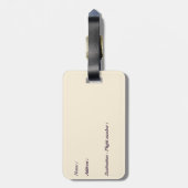 ヴィンテージビーチサンセットバケーションラウンガーピープルプル ラゲッジタグ (裏面縦)