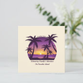 ヴィンテージビーチサンセットバケーションラウンガーピープルプル 招待状 (スタンド正面)