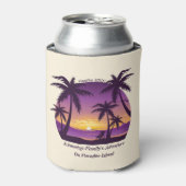ヴィンテージビーチサンセットバケーションラウンガーピープルプル 缶クーラー (缶正面)