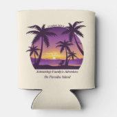 ヴィンテージビーチサンセットバケーションラウンガーピープルプル 缶クーラー (裏面)