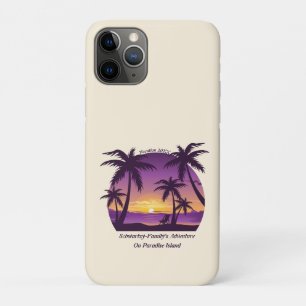 ヴィンテージビーチサンセットバケーションラウンガーピープルプル iPhone 11 PROケース