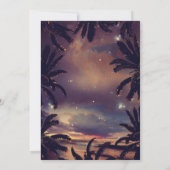 ヴィンテージビーチサンセットパームライツバースデーパーティー 招待状 (裏面)