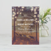 ヴィンテージビーチサンセット&ストリングラ結婚イト 招待状 (スタンド正面)