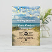 ヴィンテージビーチサンドダン結婚ズ 招待状 (スタンド正面)