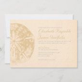 ヴィンテージビーチサンドドル結婚式招待状 招待状 (正面)