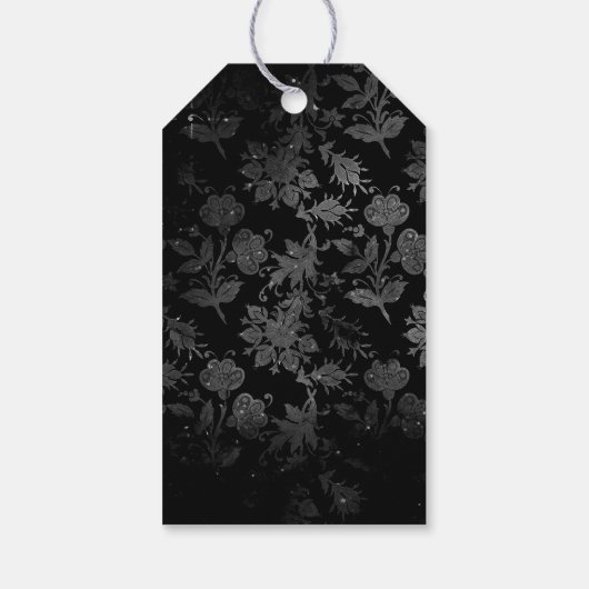 ヴィンテージビーチシェルとダマスク航海の ギフトタグ (裏面)