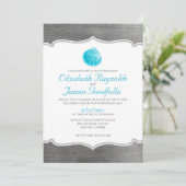 ヴィンテージビーチシーシェル目的地ウェディング招待状 招待状 (スタンド正面)