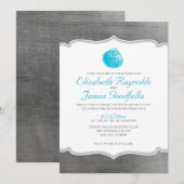 ヴィンテージビーチシーシェル目的地ウェディング招待状 招待状 (正面/裏面)