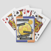 ヴィンテージビーチシーン、傘の後ろでカップルおもしろい、 トランプ (裏面)