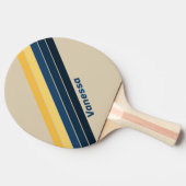 ヴィンテージビーチストライプの砂（名前） 卓球ラケット (横)