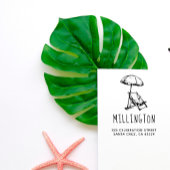 ヴィンテージビーチチェア&アンブレラ差出人住所 セルフインキングスタンプ