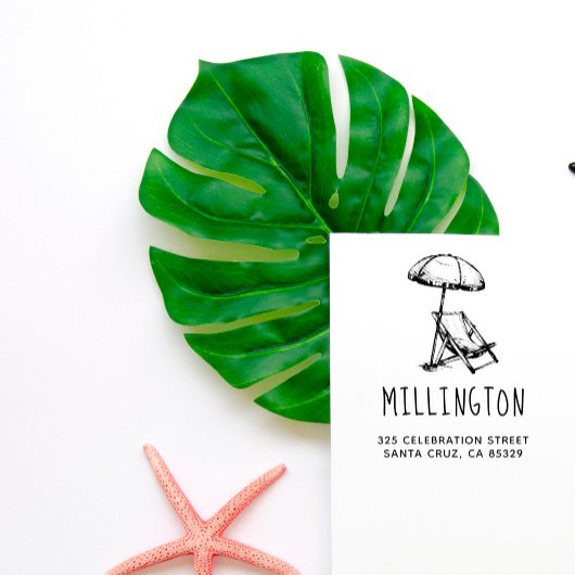 ヴィンテージビーチチェア&アンブレラ差出人住所 セルフインキングスタンプ