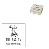 ヴィンテージビーチチェア&アンブレラ差出人住所 ラバースタンプ (押印)