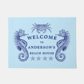 ヴィンテージビーチハウスウェルカムテンプレート形式 ドアマット (正面)
