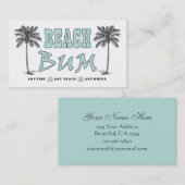 ヴィンテージビーチバムパームツリーパーソナルビジネスカード 名刺 (正面/裏面)