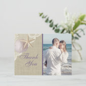 ヴィンテージビーチパープルフラットカードサンキュー サンキューカード (スタンド正面)