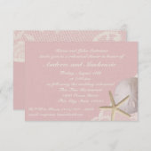ヴィンテージビーチピンクリハーサルディナー 招待状 (正面/裏面)