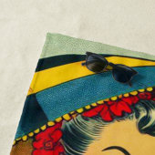 ヴィンテージビーチピン留め ビーチタオル (インサイチュ)