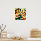 ヴィンテージビーチピン留め ポスター (キッチン)