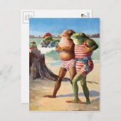 ヴィンテージビーチフラグ葉書 ポストカード (正面/裏面)