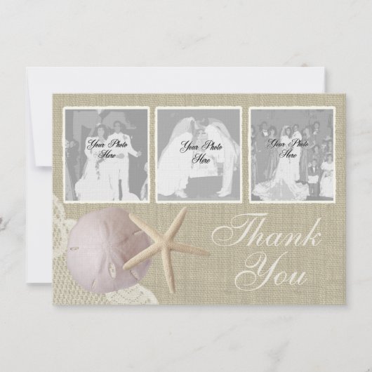 ヴィンテージビーチフラットカードサンキュー サンキューカード (正面)