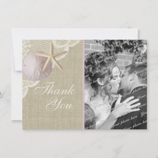ヴィンテージビーチフラットカードサンキュー サンキューカード (正面)