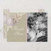 ヴィンテージビーチフラットカードサンキュー サンキューカード (正面/裏面)