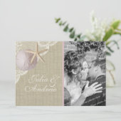 ヴィンテージビーチブライダルルンチョン 招待状 (スタンド正面)