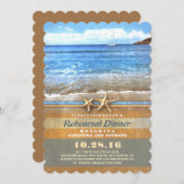 ヴィンテージビーチリハーサルディナー招待状 招待状 (正面/裏面)
